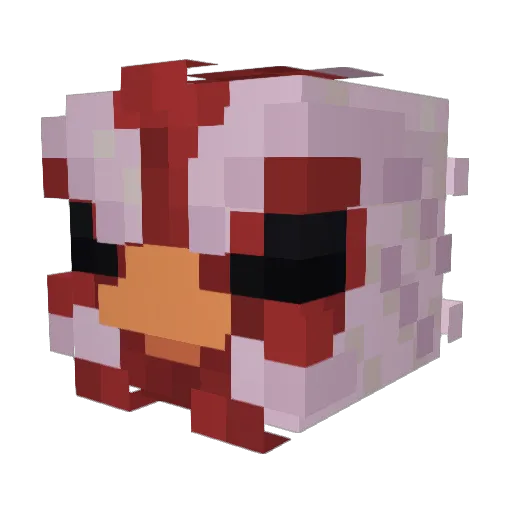 EDU820 Minecraft avatar head, 3D render