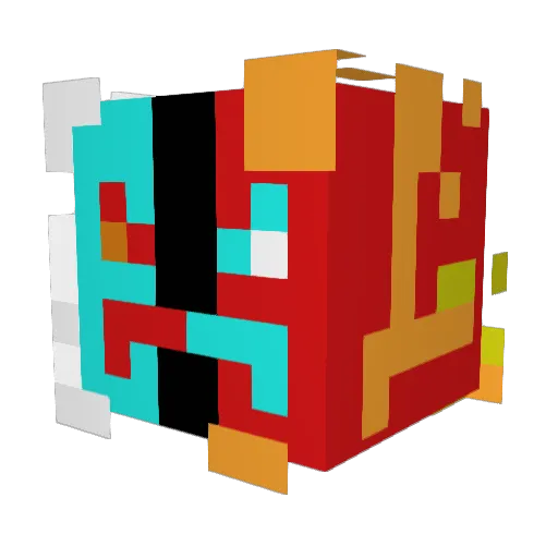 EDW396 Minecraft avatar head, 3D render