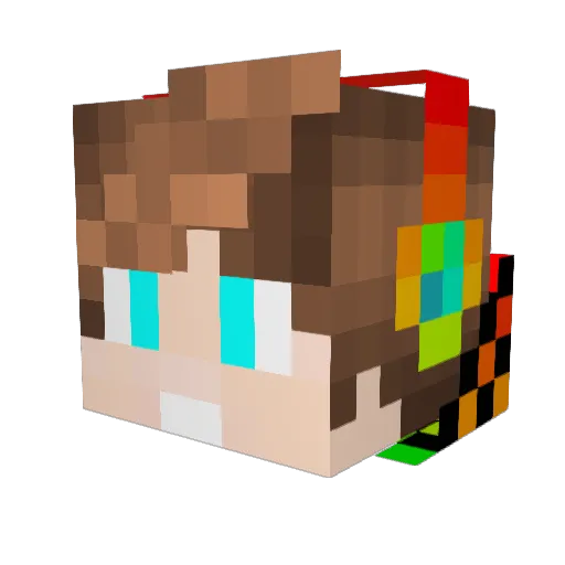 EDates Minecraft avatar head, 3D render