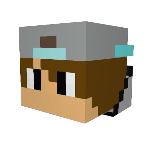 EDog77_ Minecraft avatar head, 3D render