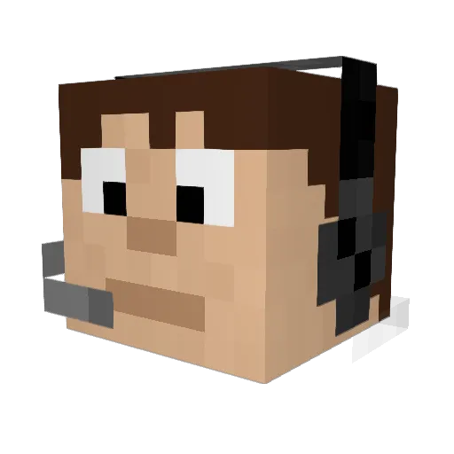 EDsonJrCD Minecraft avatar head, 3D render