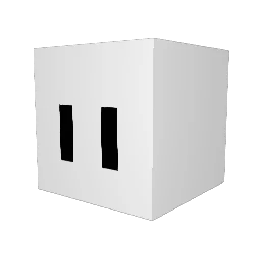 EDygoated Minecraft avatar head, 3D render