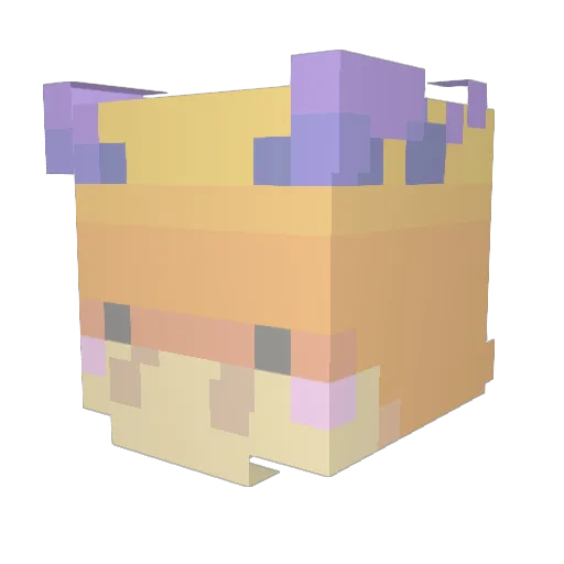 EE45an Minecraft avatar head, 3D render