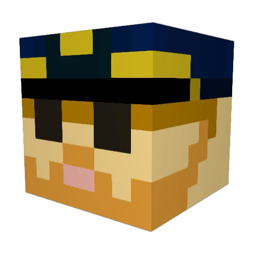 EEEEEEEP Minecraft avatar head, 3D render