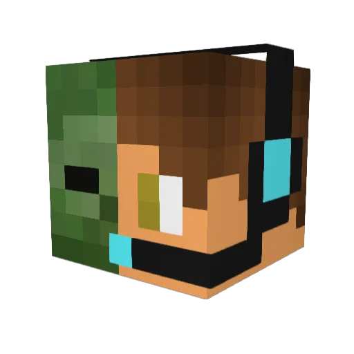 EEEENCH Minecraft avatar head, 3D render