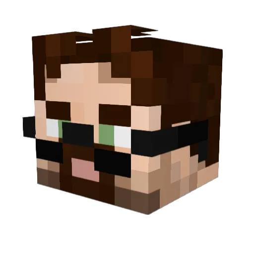 EEG_Ocey Minecraft avatar head, 3D render