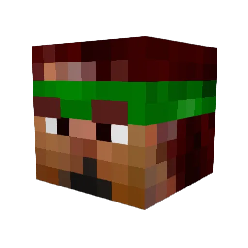 EERobins Minecraft avatar head, 3D render