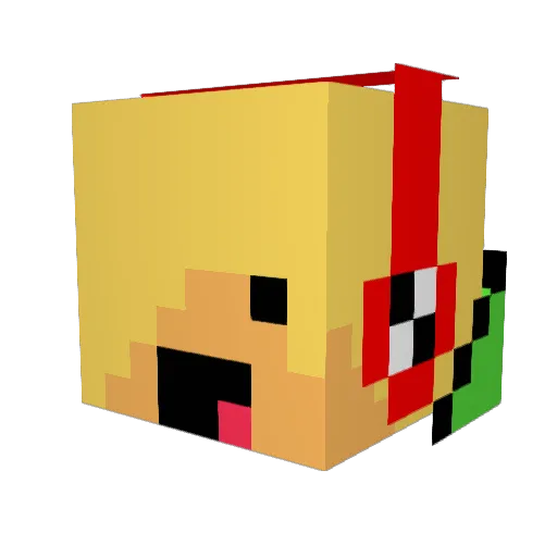 EESDESESESSRDT Minecraft avatar head, 3D render