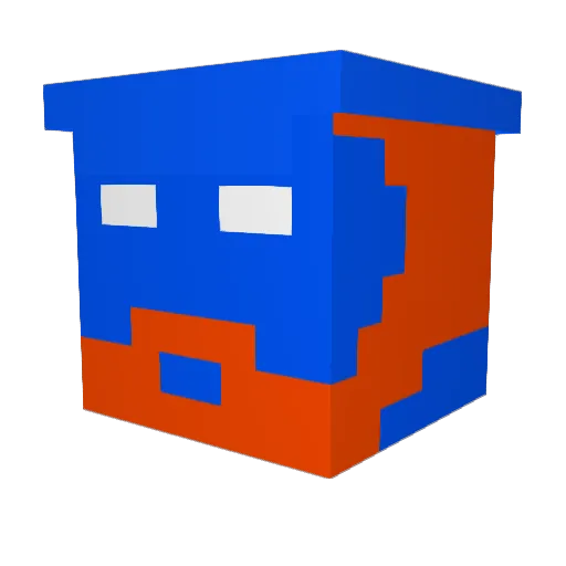 EFATidehvx Minecraft avatar head, 3D render