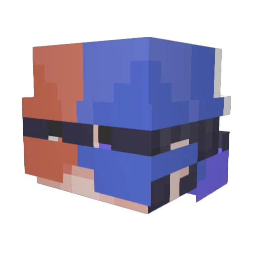 EFZDD Minecraft avatar head, 3D render