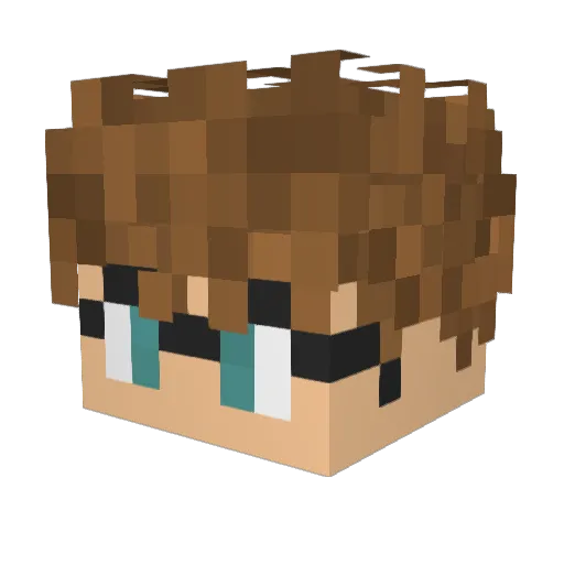 EFaberos Minecraft avatar head, 3D render