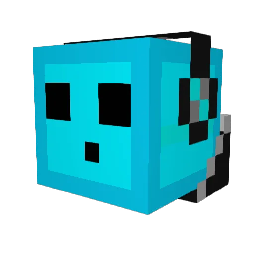 EFiXiiToFake Minecraft avatar head, 3D render