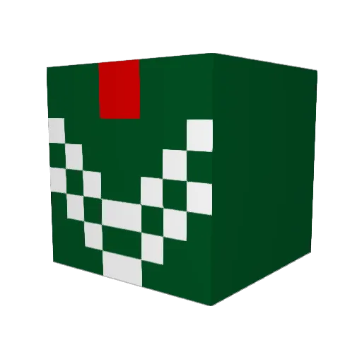 EGAR1 Minecraft avatar head, 3D render