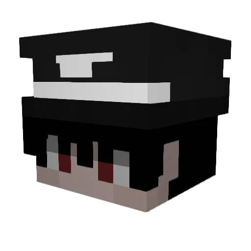 EGAssassin Minecraft avatar head, 3D render