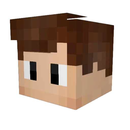 EGGCoder Minecraft avatar head, 3D render