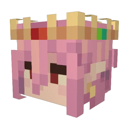 EGGSBENEDlCT Minecraft avatar head, 3D render