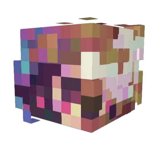 EGJ2012 Minecraft avatar head, 3D render