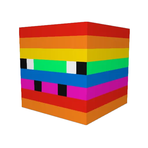 EGM09 Minecraft avatar head, 3D render