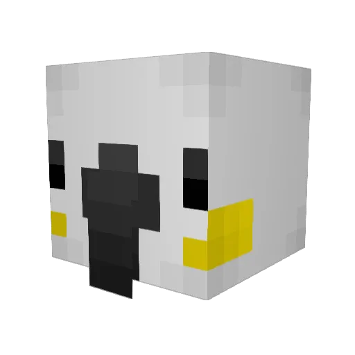 EGOISTA Minecraft avatar head, 3D render