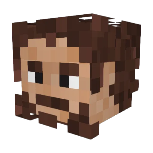 EGabor Minecraft avatar head, 3D render