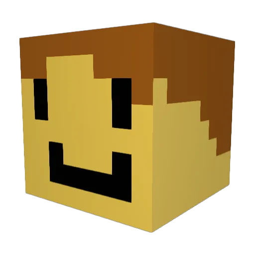 EGaming Minecraft avatar head, 3D render