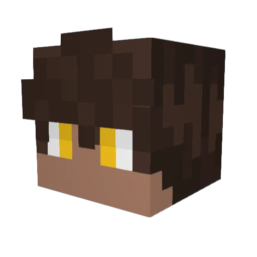 EGfou Minecraft avatar head, 3D render