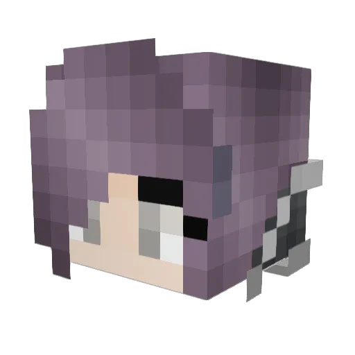 EGirl203984 Minecraft avatar head, 3D render