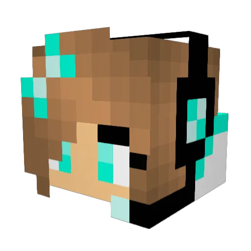EGirlMarcy Minecraft avatar head, 3D render