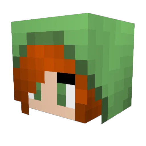 EH00 Minecraft avatar head, 3D render