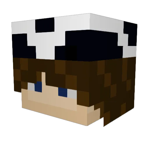 EHM01 Minecraft avatar head, 3D render