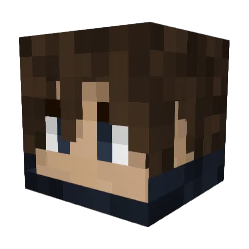 EHN77 Minecraft avatar head, 3D render