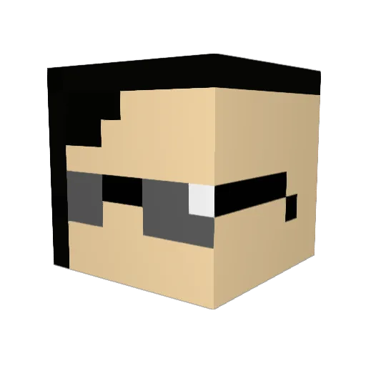 EHScarlet Minecraft avatar head, 3D render