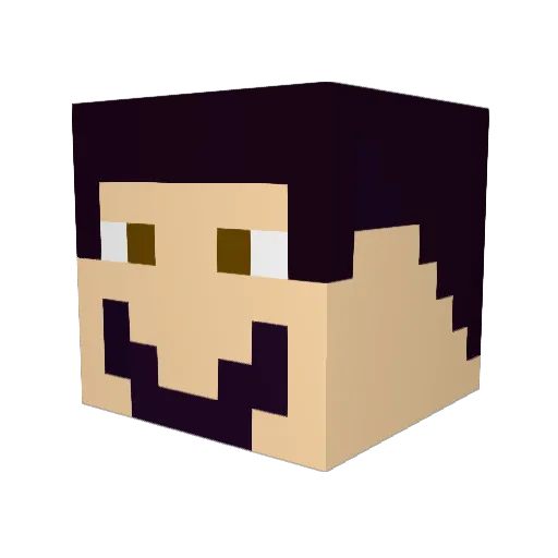 EHT96 Minecraft avatar head, 3D render