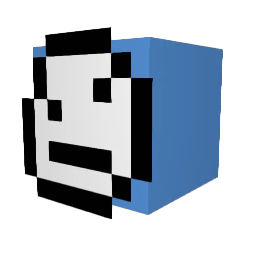EHZ1 Minecraft avatar head, 3D render