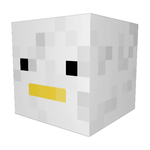 EH_35 Minecraft avatar head, 3D render