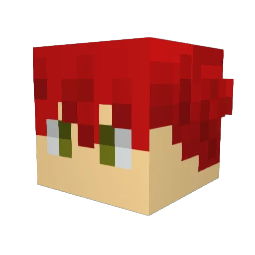 EHughes Minecraft avatar head, 3D render