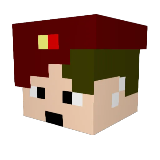 EHyeon Minecraft avatar head, 3D render