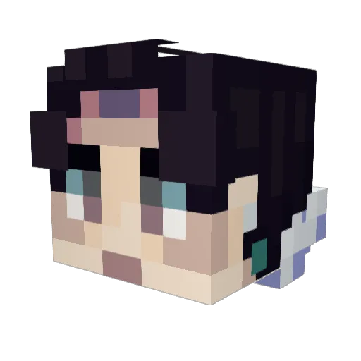 EIBROMAS Minecraft avatar head, 3D render