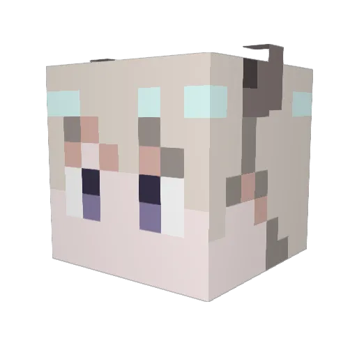 EIJ501 Minecraft avatar head, 3D render