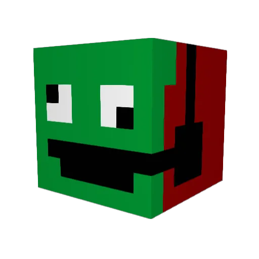 EINCRAFTERHALT Minecraft avatar head, 3D render