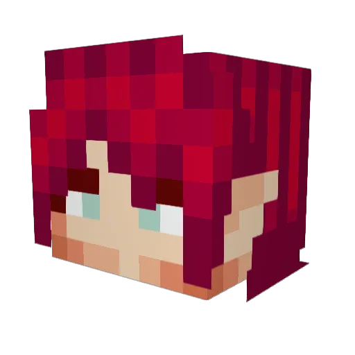 EIR999 Minecraft avatar head, 3D render