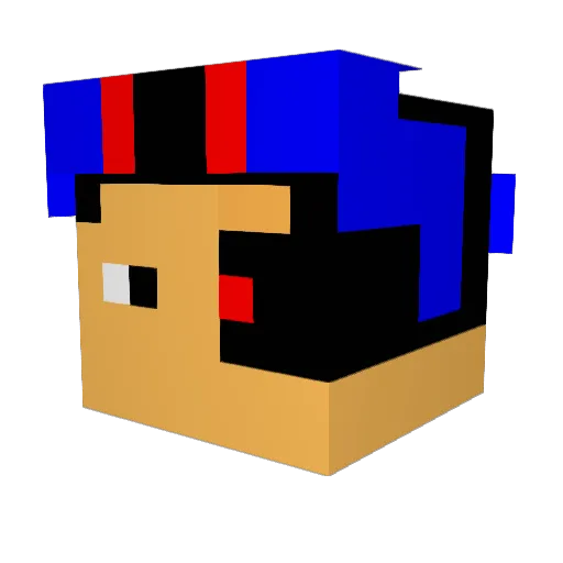 EISHING Minecraft avatar head, 3D render