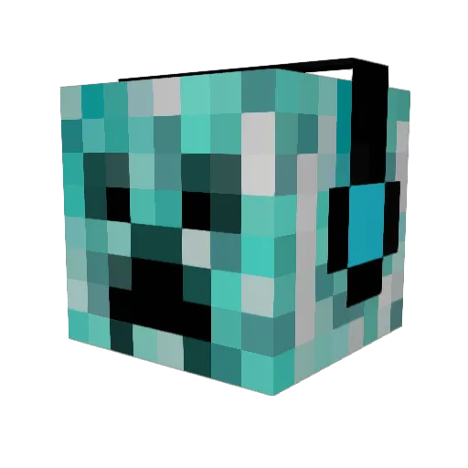 EI_Hyper Minecraft avatar head, 3D render