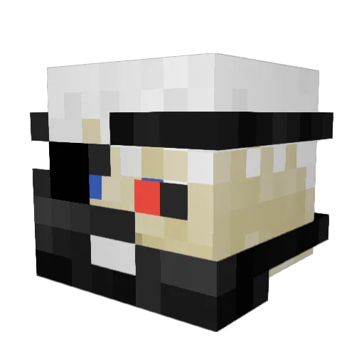 EIicit Minecraft avatar head, 3D render
