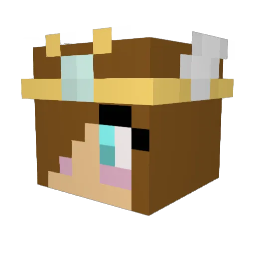 EJC342 Minecraft avatar head, 3D render