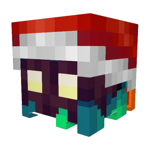 EJM1417 Minecraft avatar head, 3D render