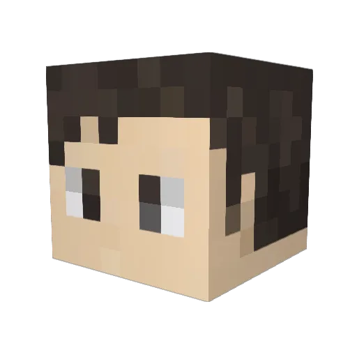 EJP1011 Minecraft avatar head, 3D render