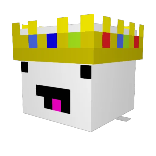 EJV1130 Minecraft avatar head, 3D render