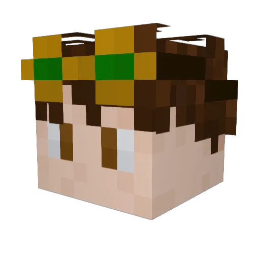 EJ_20 Minecraft avatar head, 3D render