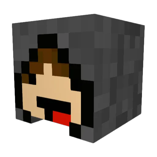 EJsCOOL04 Minecraft avatar head, 3D render